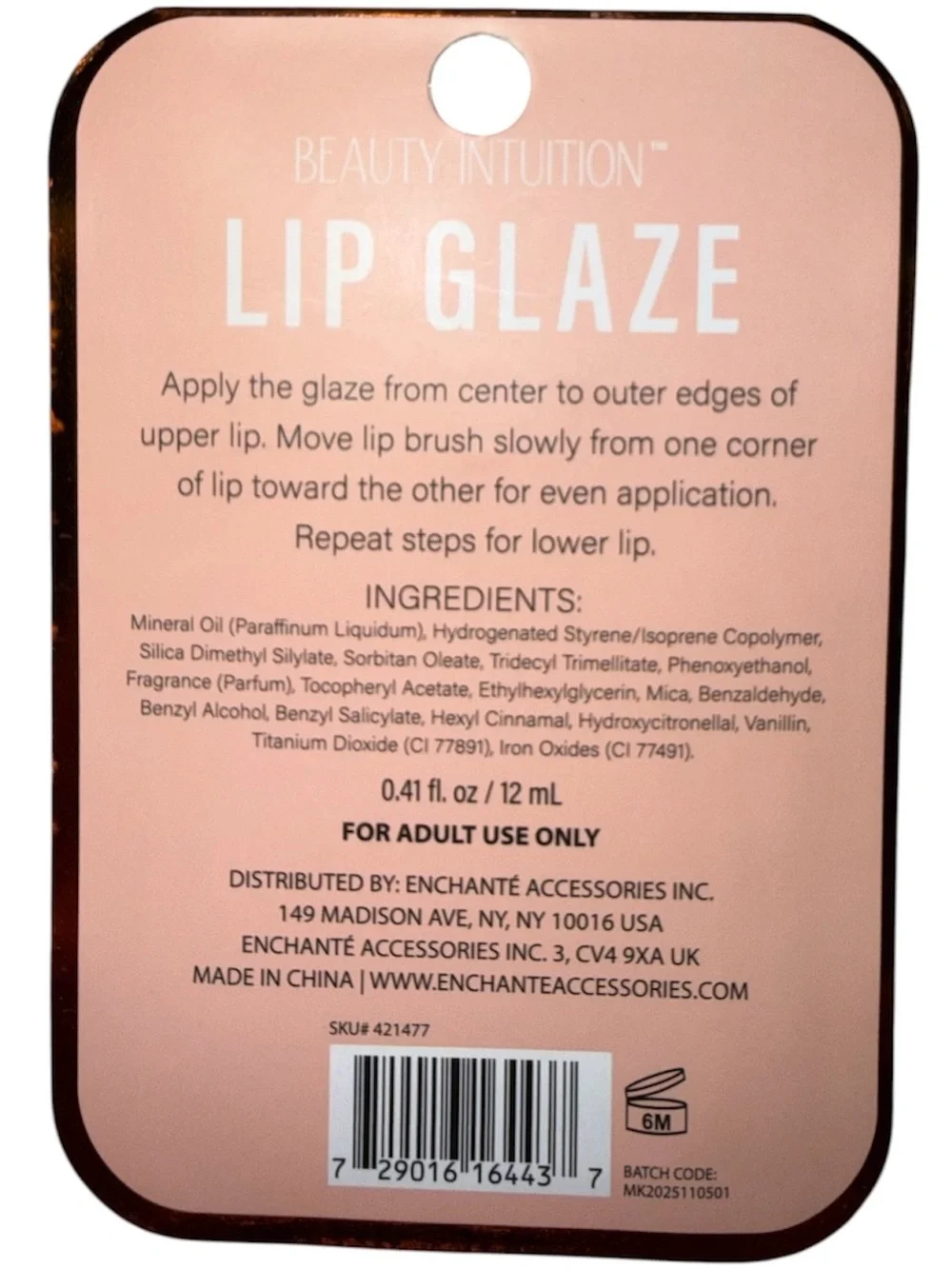 Beauty Intuition Lip Glaze Citrus Vanilla